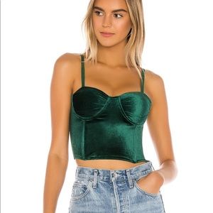 NWT Bustier Top in Emerald Green